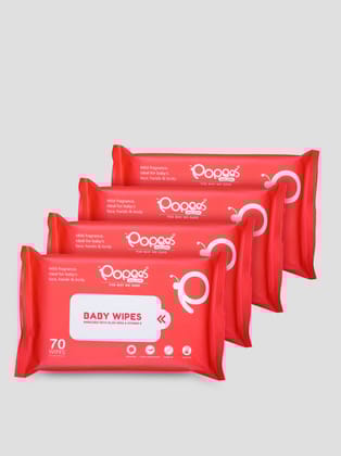 Popees Baby Wipes - 70 PCS -Pack Of 4-70PCS