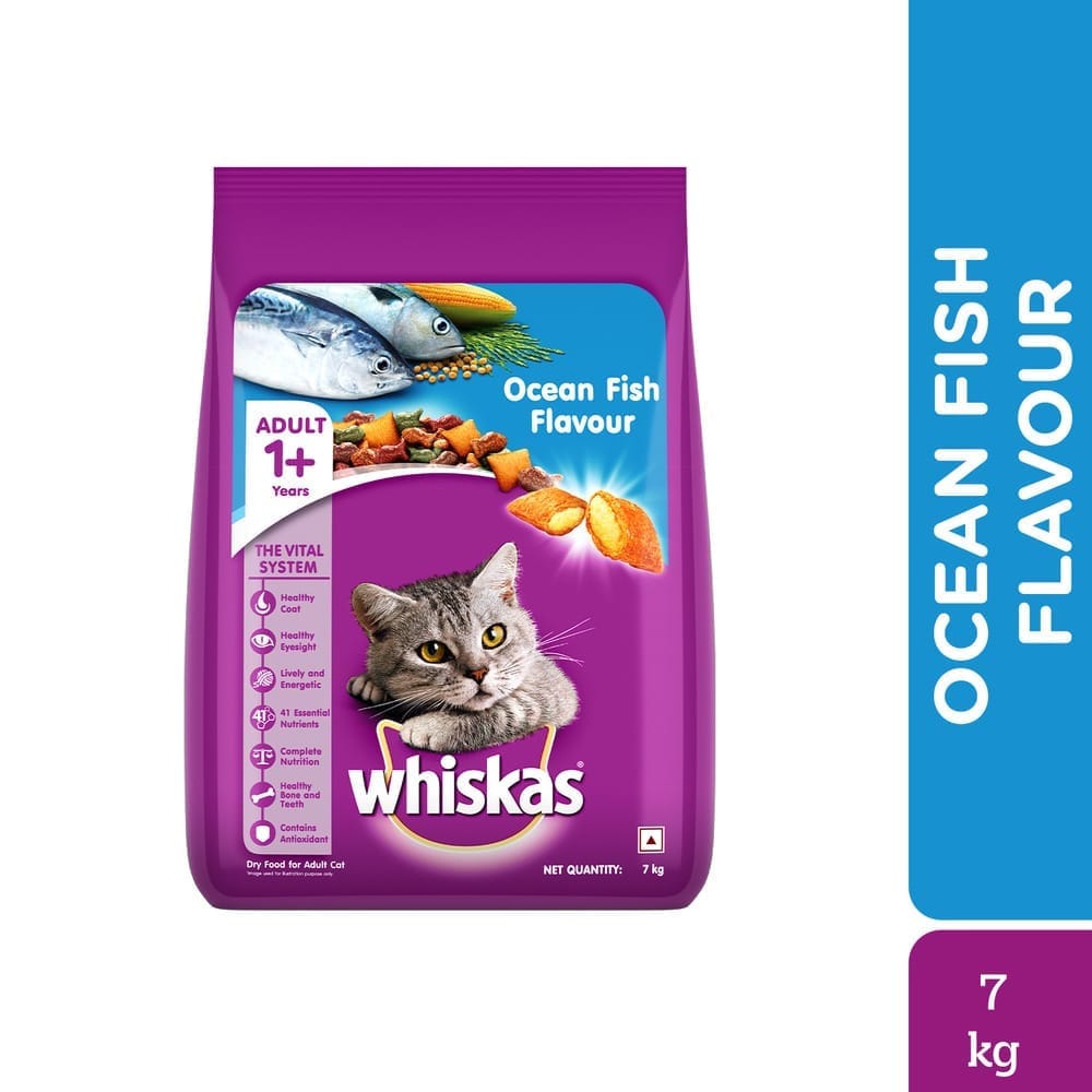 Whiskas Ocean Fish Flavour Adult (1+ Years) Dry Cat Food 7kg