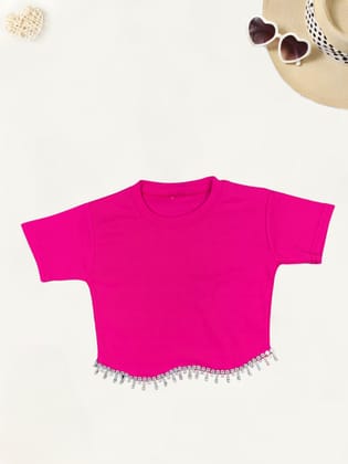Girl’s  Rhinestone Top  [GT-529] (3-11Years)-3-4Y (Size - 22) / Imported