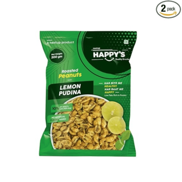 Happy's Roasted Peanuts Lemon Pudina - 200 gm
