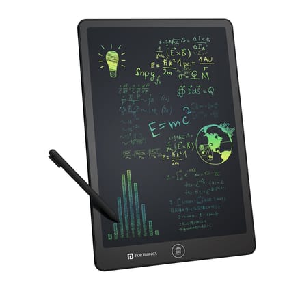 Portronics Ruffpad 16 Lite LCD Writing Pad with Pressure-Sensitive Screen, One-Tap Erase, Screen Lock, Includes Stylus Pen