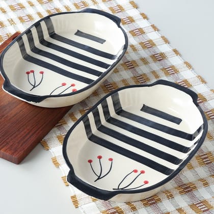 Ceramic Baking Dish (White & Black)