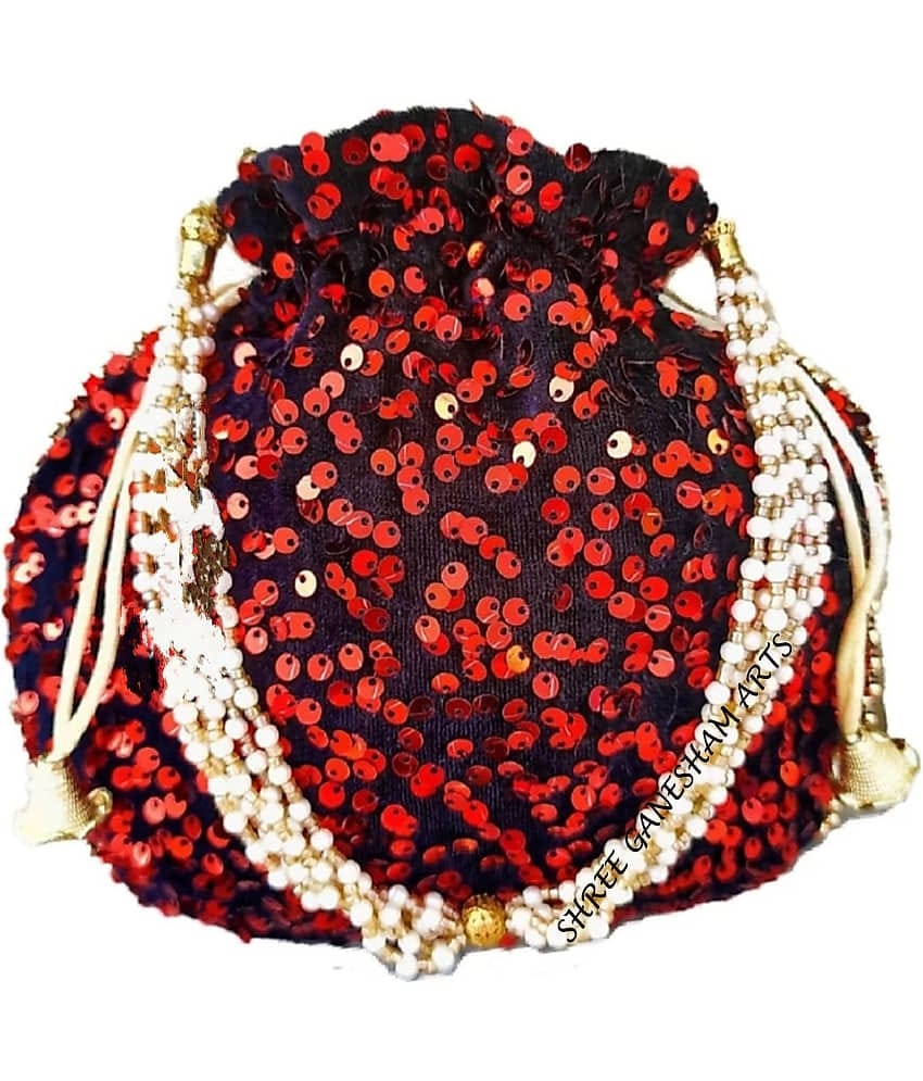 Bulbul Red Velvet Potli