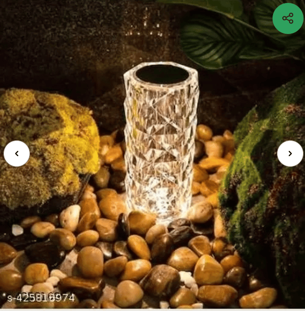 Crystal rose table lamp 16 colour LED Night lights for room decoration photography, gift, bedroom,