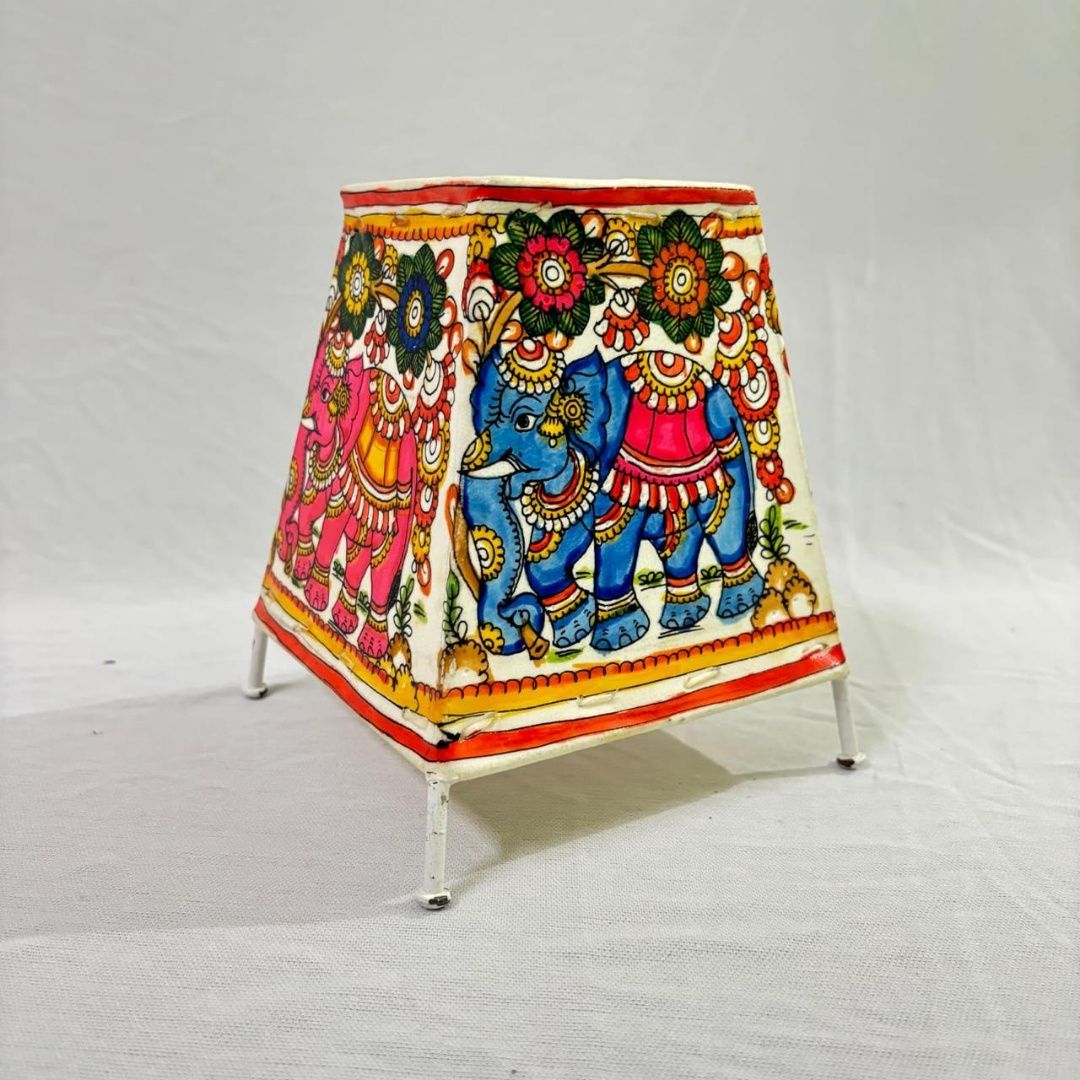 5 inch Elephant design square lamp
