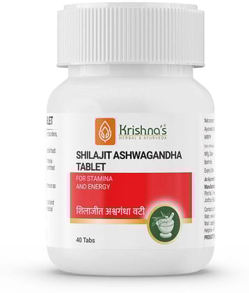 Krishna's Shilajit Ashwagandha Tablet - 40 Tab