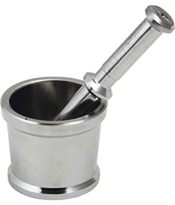 Analog Kitchenware Silver Stainless Steel Mini Khalbatta/ Mortar & Pestel (Pack of 1)