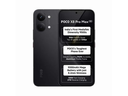 Poco X8 Pro Max 5G 12GB RAM, 256GB Storage - Black