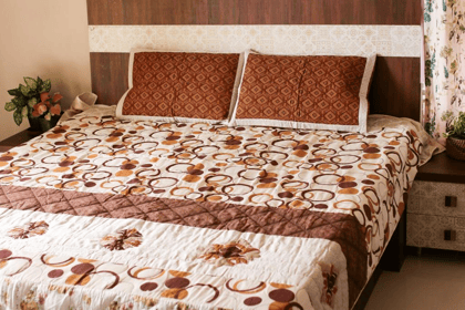 King Size Cotton Bed Cover With One Bed Runner