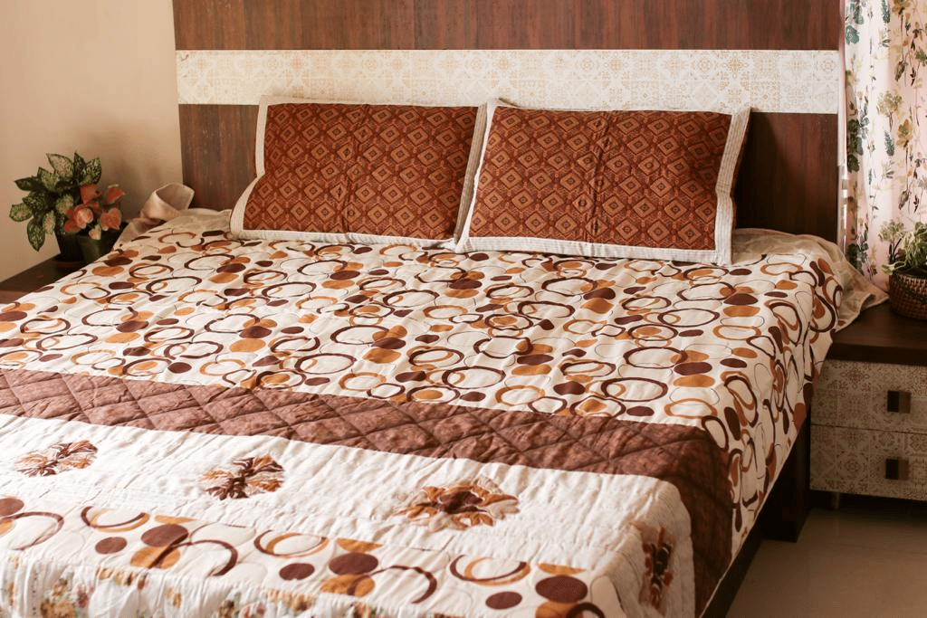 King Size Cotton Bed Cover With One Bed Runner