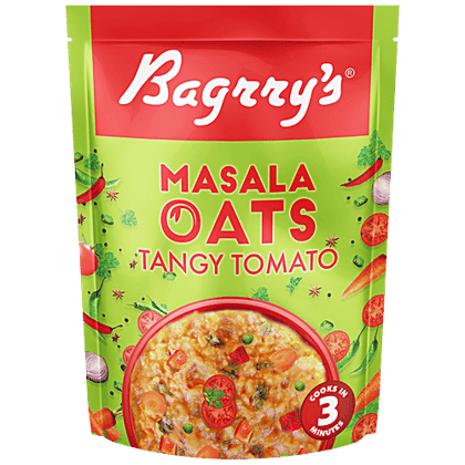 Bagrrys Masala Oats - Tangy Tomato, High In Fibre & Protein, Ready In 3 Minutes, 500 g Pouch
