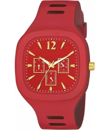 Hala - Red Silicon Analog Men's Watch