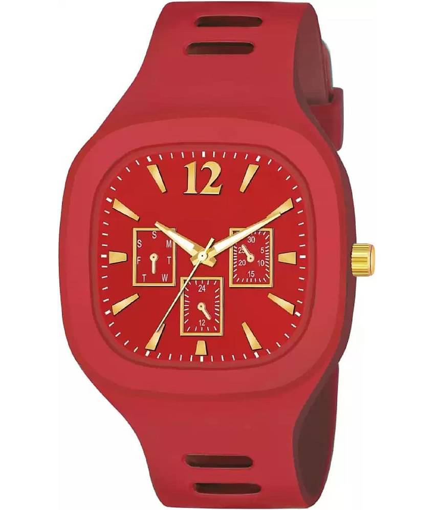 Hala - Red Silicon Analog Men's Watch