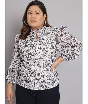 BEYOUND SIZE - THE DRY STATE Women's Georgette Regular Top ( Black )