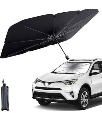 EIGHTEEN ENTERPRISE Car Sun Shade Windshield Cover, Umbrella Windshield Sun Shade for Car Front Window，Sun Protection & Heat Insulation Foldable Sun Shade，Full Cover Sun Shade for Most Vehicles.