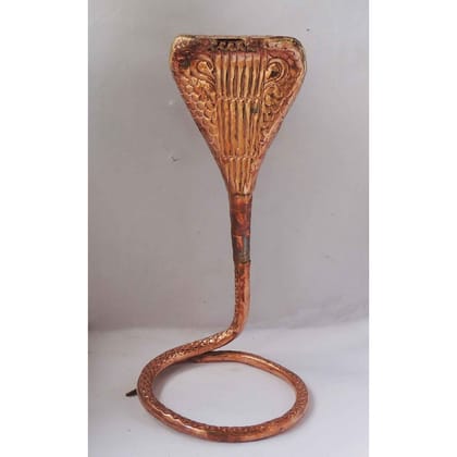 Copper Panch Mukhi Naga Dev � Temple Shivling Ornament, 19 Inch, Height : 19 Inch (ZMAS312 F) Copper Panch Mukhi Naga Dev � Temple Shivling Ornament, 19 Inch, Height : 19 Inch (ZMAS312 F)