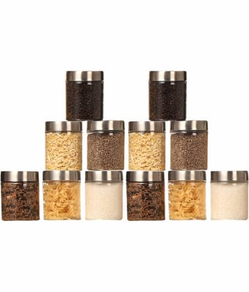 PearlPet PlusJar-12Pcs-200ml Plastic Transparent Multi-Purpose Container ( Set of 12 )