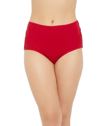 Clovia Cotton Women's Hipsters ( Red )