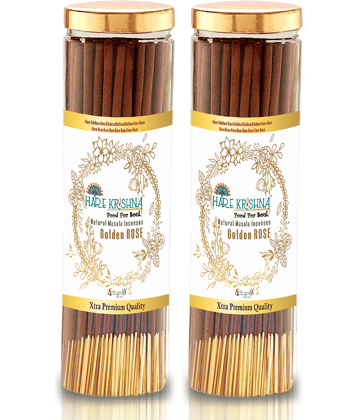 Hare Krishna Incense Stick Rose 200 gm ( Pack of 2 )