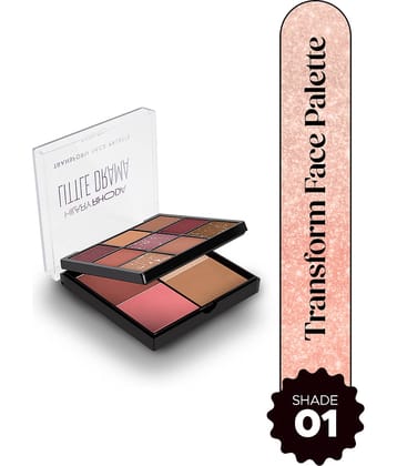 Hilary Rhoda Highlight & Contour Palette ( 1 Makeup kit )
