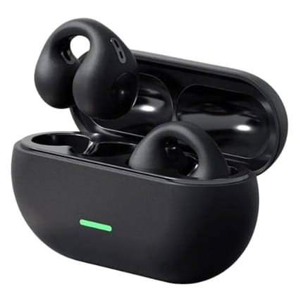Tej Mart Wireless Bluetooth 5.3 Ear Clip Earbuds TWS Bone Conduction Sport Headset Secure Fit, Open-Ear Design Noise Reduction, HD Mic Sweatproof, Ultra-Light Bluetooth Earphones