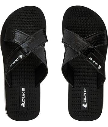 Duke - Black Men's Massage Flip Flop