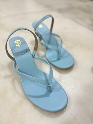 Sky Blue thong heels-35