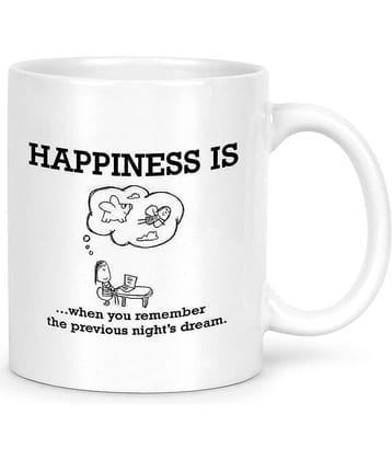 Idream Quote Printed Ceramic Coffee Mug 1 Pcs 330 mL