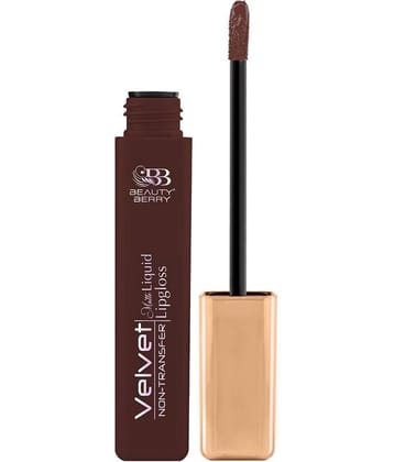 Beauty Berry Velvet Non Transfer Liquid Lipstick for Women 5ml, Dusky Brown (Shade - 03)