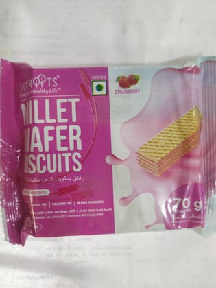 Millet Wafer Biscuits Strawberry 