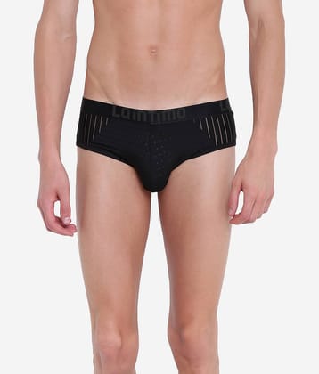 La Intimo Pack of 1 Polyester Briefs For Men's ( Black )