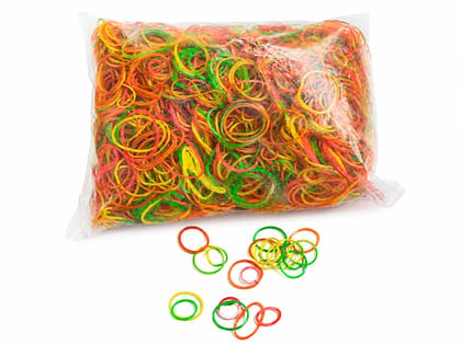 Multi-Colour Rubber Bands | High Elastic Natural Rubber Bands | Strong Stretchable Rubber Bands for Office, Home & Packaging 2kg Packet