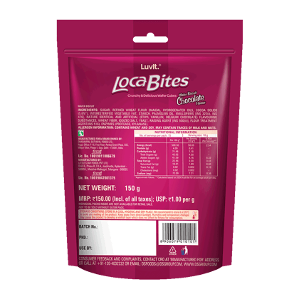 Luvit Loca Bites Chocolate || 150 Grams