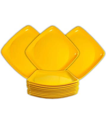 Inpro 12 Pcs Melamine Yellow Half Plate
