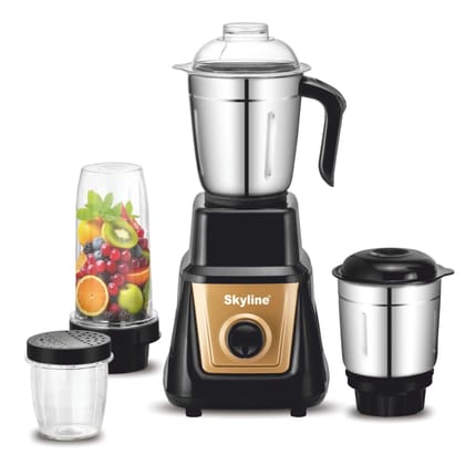 Skyline VTL 7600 Mixer Grinder, For Wet & Dry Grinding, 600W Skyline VTL 7600 Mixer Grinder, For Wet & Dry Grinding, 600W - Black Skyline VTL 7600 Mixer Grinder, For Wet & Dry Grinding, 600W Skyline VTL 7600 Mixer Grinder, For Wet & Dry Grinding, 600W - Black