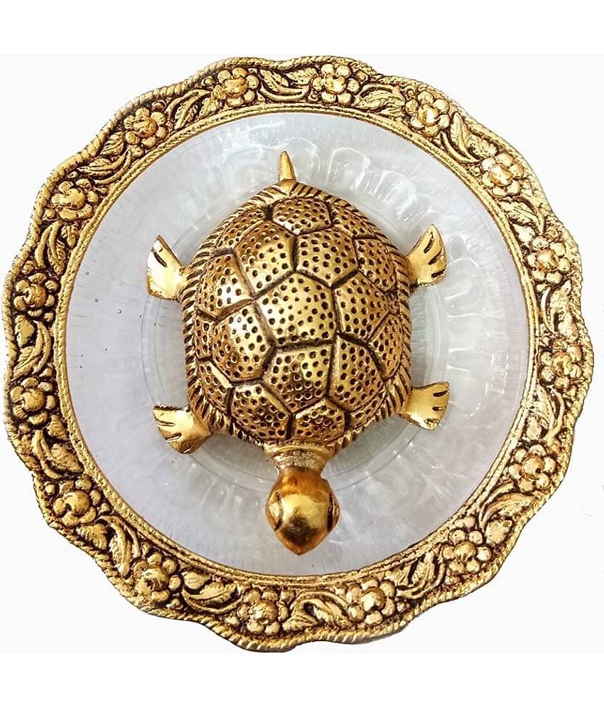 Metal Fengshui Tortoise - Golden (Pack of 1)