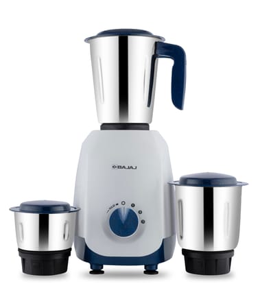 Bajaj Ninja Series Grace 500W Mixer Grinder | Mixie For Kitchen With Duracut® Blades | 2-In-1 Blade Function For Dry & Wet Grinding | 2 Mixie Jars | 5-Yr Motor Warranty 【Midnight Blue】 Bajaj Ninja Series Grace 500W Mixer Grinder | Mixie For Kitchen With 