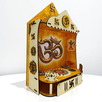 DIY Wooden Mandir Temple for Home | Build & Decor Wooden Pooja Mandir | Spiritual Craft Kit for Home Decor, Meditation & Gifting