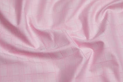 100% Giza Cotton, Yarn Dyed Stripe, Plain,Baby Pink,Men And Women, Unstitched Shirting Or Top Fabric-1 Meter