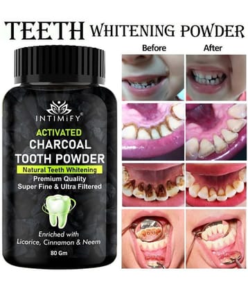 Intimify Activated Charcoal Teeth Whitening Powder, Toothpaste, Oral Kit, Oral Hygiene, 100 Gms