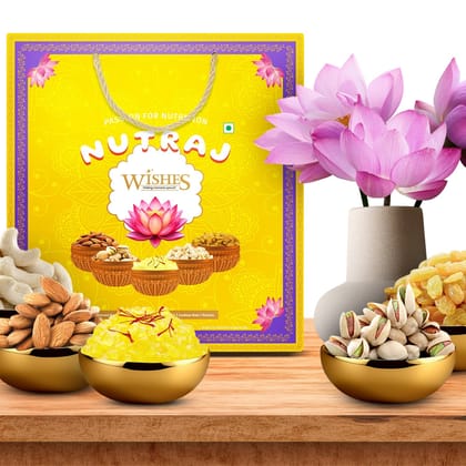 Nutraj Wishes Scared Lotus Bliss Diwali Gift Box 500g GB-156