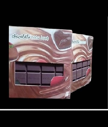 FREEDY 2PC Chocolate Fragrance Diary – Scented Chocolate Notebook in Eaten Chocolate Shape | Small Memo Personal Diary & Pocket Diary (Chocolate Brown
