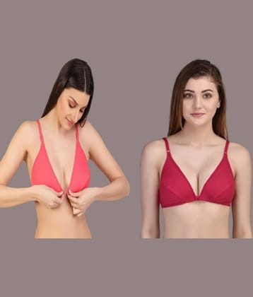 Desiprime Pack of 2 Cotton Non Padded Women's Everyday Bra ( Multicolor )