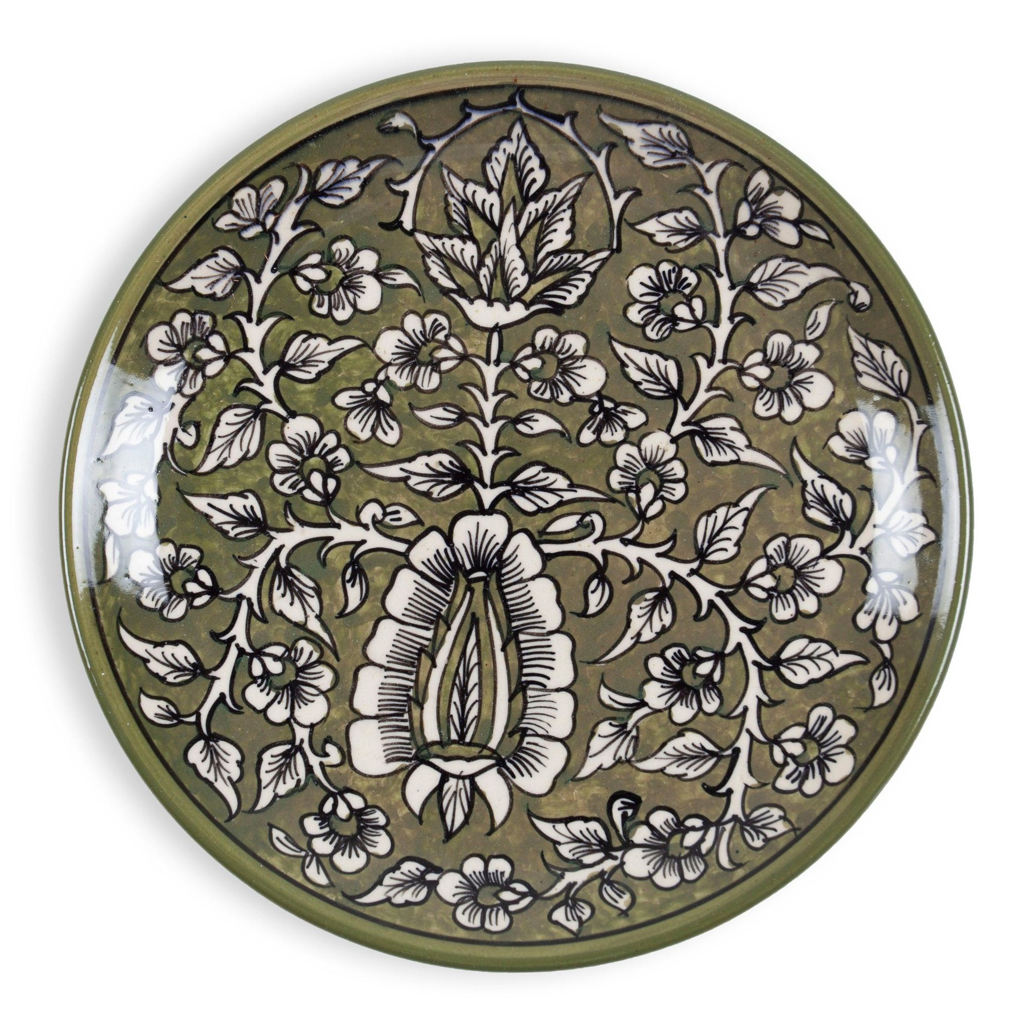 Hand Painted Ceramic Plate - 10"