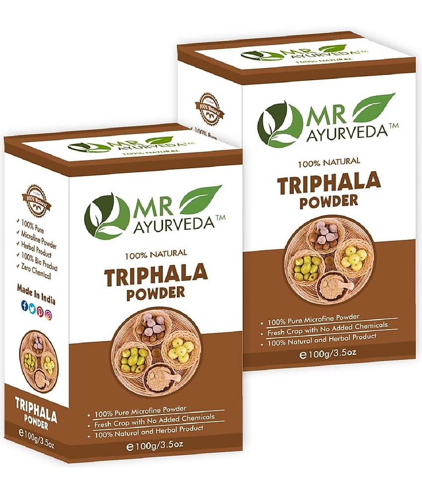 MR Ayurveda 100% Pure Triphala Powder Hair Scalp Treatment 200 g Pack of 2