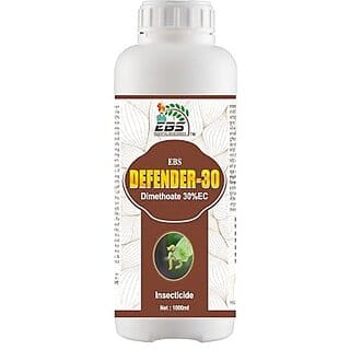 EBS Defender 30 Dimethoate 30 EC is a contact and systemic that is used to eliminate a number of insects and pests from damaging crops. (10 Litre (1000 ml x 10))