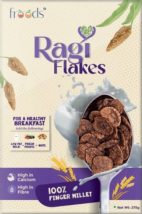 Froods Ragi Flakes (275g) – Gluten-Free Superfood, Jaggery-Sweetened & Rich in Calcium & Fiber!