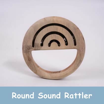 Round Sound Rattler – Neem Wood Sensory Toy