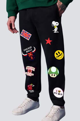Funky Straight Fit Joggers - Black-S