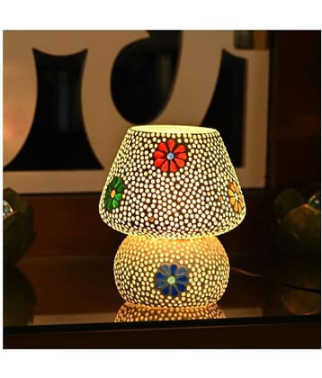 Somil Decorative Colorful Mosaic, B22 Pin Type Holder Glass Table Lamp - Pack of 1